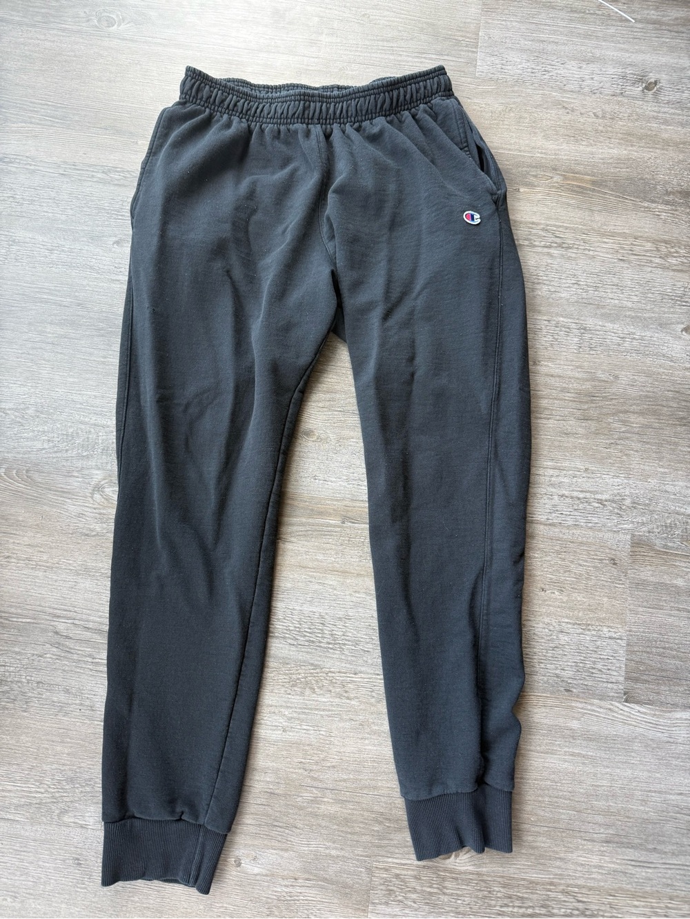 Men’s Champion Sweatpants Black Size Large Joggers With Pockets Athleisure Wear!